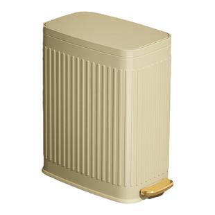 垃圾桶家用2025新款卫生间厕所夹缝不锈钢厕纸专用桶客厅纸篓带盖