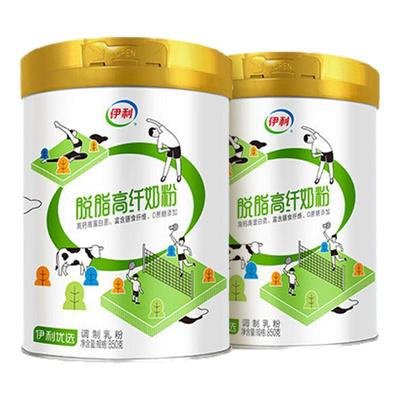 伊利旗舰店脱脂高纤高钙850g