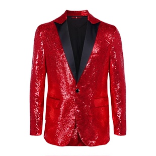 肖战同款亮片西装上衣外套舞蹈表演西服舞台演出歌手主持人男礼服