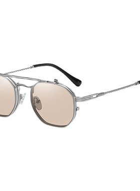 墨镜方形框双层可配近视太阳镜