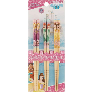 日本Skater宝宝儿童卡通餐具kitty迪士尼公主比卡丘竹筷子 16.5cm