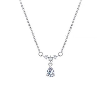 「雨滴」精灵眼泪925纯银项链女生锁骨链轻奢小众不掉色颈链配饰