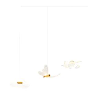 新款蝴蝶荷叶灯展厅橱窗创意个性艺术轻奢吧台卧室床头长线小吊灯