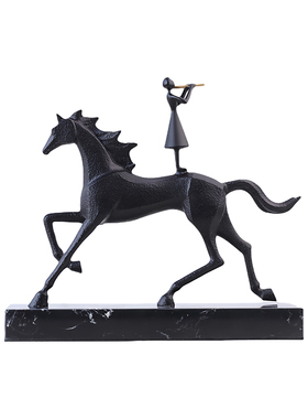 意式轻奢马上幸音摆件