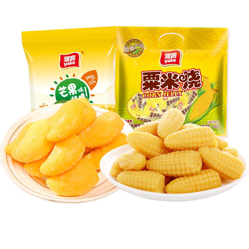 雅客芒果味粟米烧怀旧儿童节软糖