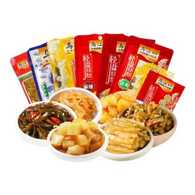 [组合套餐666g]乌江涪陵榨菜丝70g海带丝即食开味下饭咸菜萝卜