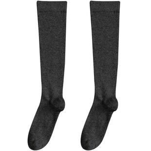 小腿袜压力瘦腿袜jk长筒袜子女中筒袜秋冬黑色日系韩国高筒袜女士