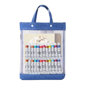 国画套装小学生初学者三年级画画颜料入门24色中国画用品工具全套水墨画高级工笔画材料儿童毛笔国画全套