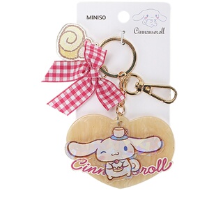 miniso名创优品玉桂狗亚克力钥匙扣挂件卡通可爱大耳狗宝宝挂饰女