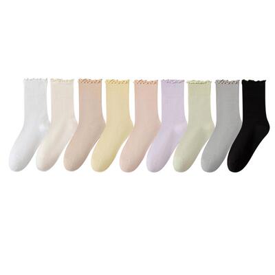 无骨花边堆堆袜，好穿