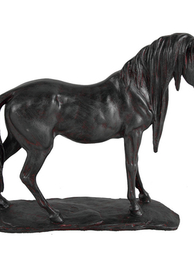 树脂招财风水美式桌面马头摆件