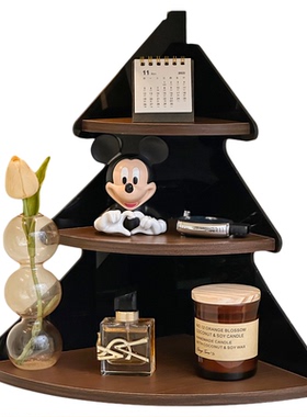 玄关摆件置物架高级感转角收纳架