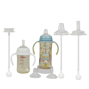 适配第三代贝亲奶瓶配件宽口径把手柄鸭嘴奶嘴学饮水杯重力球吸管