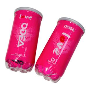 Odear欧帝尔网球高弹耐打粉色情人节定制情侣love初级特价训练球