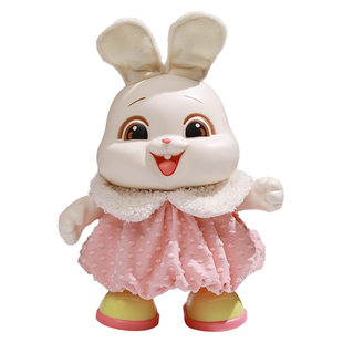 婴儿安抚玩具跳舞摇铃小兔子0-6个月宝宝追视抬头训练新生儿礼物1