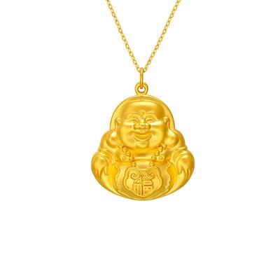 赛菲尔5D硬金阿弥陀佛吊坠