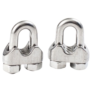 304不锈钢钢丝绳夹头 U型夹卡头钢丝夹轧头线卡子线夹M2M3M4M5M6