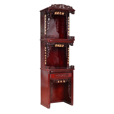 佛龛立柜三层经济型佛柜财神观音拜神柜神台供桌对联供台家用神龛