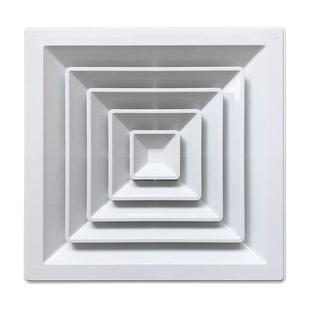 空调出风口散流器新风排气口方变圆风管机面板盖方形换气通风口罩