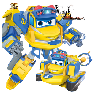 百变校巴火星大冒险船长歌德弹射变形系列机器人玩具金刚儿童男孩