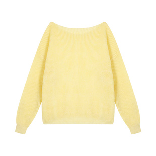 pusumede 氛围感~ 斜领露肩微透针织衫女薄款防晒罩衫气质上衣