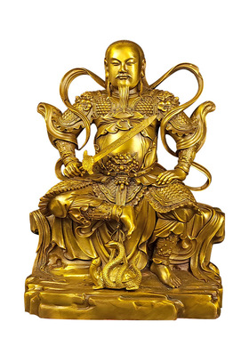 黄铜家居桌面摆件玄武祖师坐像