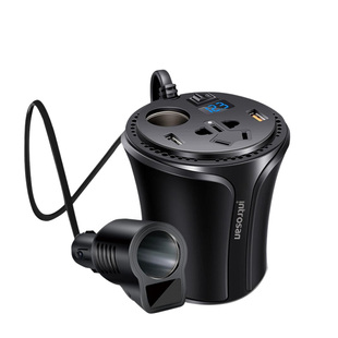 车载逆变变器汽车多功能转换器12V24V转220V家用电源插座快充电器