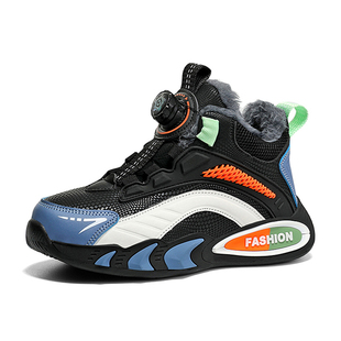 儿童棉鞋男童加绒加厚冬季鞋子2025新款秋冬保暖大棉鞋男孩运动鞋