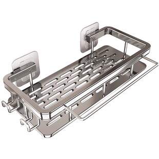 卫生间置物架免打孔洗手间洗漱台淋浴房墙上厕所浴室用品收纳架子