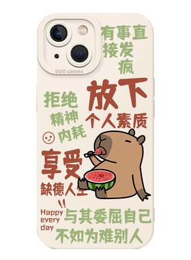 放下个人素质手机壳卡皮巴拉个性