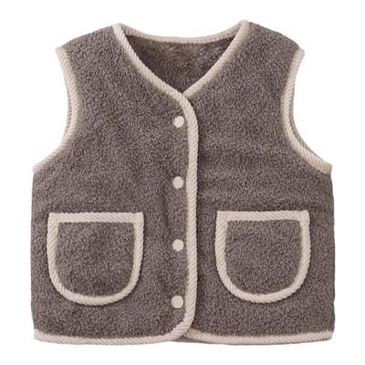 秋冬马甲韩版云朵双面绒包边口袋