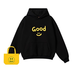 欧美Drew字母GOOD笑脸印花连帽卫衣男女情侣宽松休闲潮牌外套秋冬