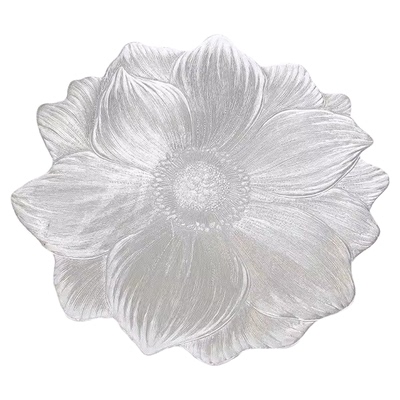 新年轻奢荷花防滑餐垫PVC隔热垫