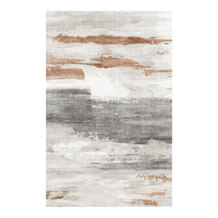 地毯客厅茶几毯现代简约北欧风格卧室床边床前毯短毛耐脏橘色