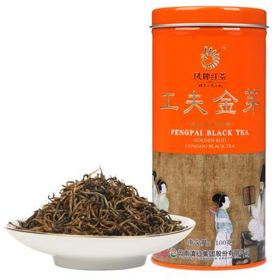 正宗工夫100g夜宴图系列节日红茶