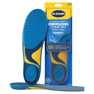美国进口Dr.Scholl爽健专业减震活力运动按摩凝胶鞋垫跑步软底
