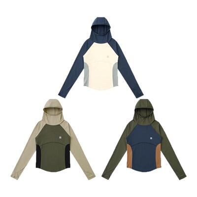 TreesOutside for girl防晒吸湿速干5A光子抗菌修身连帽长袖衫女