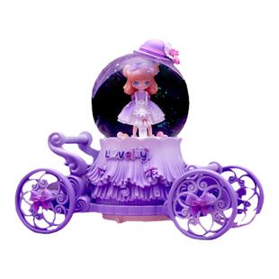 梦幻洛丽塔南瓜马车水晶球音乐盒八音盒儿童闺蜜女孩生日礼物摆件