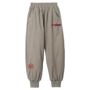 咕噜日记儿童裤子加绒秋冬新款女童国风卫裤运动裤男童灯笼裤年服