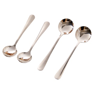 不锈钢勺子家用高档精致叉子食品小汤匙儿童吃饭勺高颜值长柄调羹