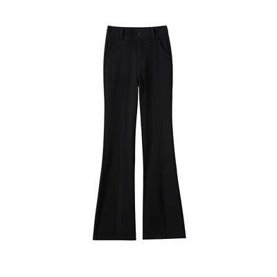 加绒喇叭裤女冬季加厚西装微喇裤