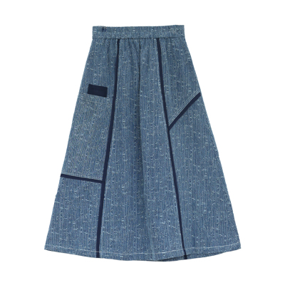 瑞尔法式复古牛仔半身裙