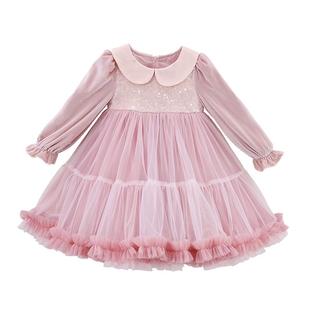 公主裙女童2025新款冬儿童连衣裙冬装小女孩新年衣服装洋气冬裙子