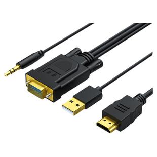 vga转hdmi高清连接线老电脑vja转换hdni接口新显示器带音频转换器