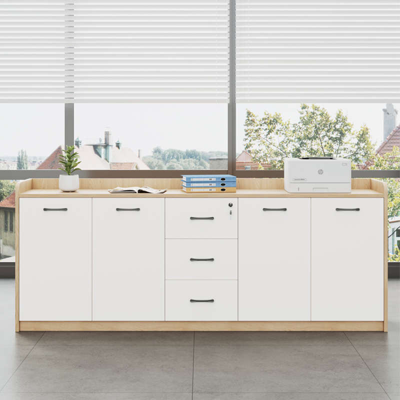 办公室茶水柜会议室柜子落地矮柜隔断办公桌侧柜打印机置物储物柜