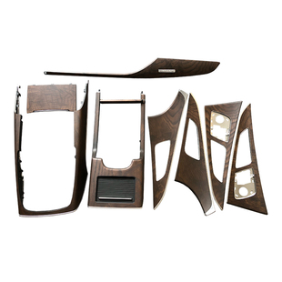 12-26奥迪A6L内饰改装岑木桃木纹C7碳纤维中控台升级配件C8装饰条