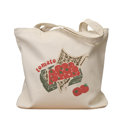 tomato西红柿传插画复古帆布包
