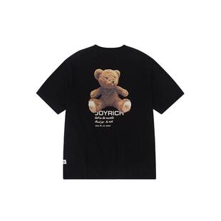 JOYRICH男女同款美式复古富乐熊公仔印花PHOTOTEE短袖T恤