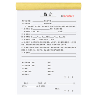 借条个人正规公司私人法律借钱有担保人合同协议书借款单民间讨债借据记账本借支收据欠款条欠条票据借条单据