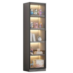 包安装书柜展示柜电视柜边立柜置物酒柜靠墙家用客厅带玻璃门柜子